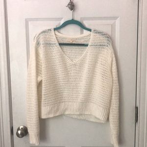 L.A Hearts, Cropped knit sweater. Cream White